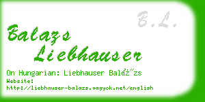 balazs liebhauser business card